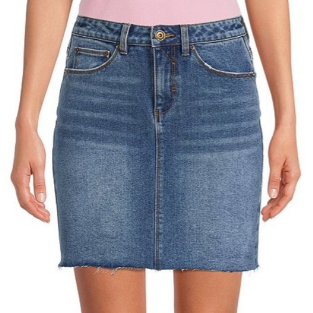 NWT a loves a Denim Cut Off Skirt, sz 26